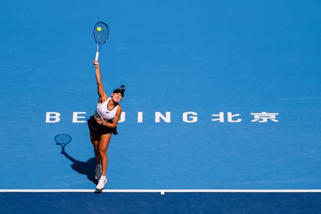 BEIJING, CHINA - SEPTEMBER 26: Kamilla Rakhimova of Russia returns a shot in the Women s Singles Round of 64 match against Coco Gauff of the United States on day 5 of the 2025 China Open at National Tennis Center on September 26, 2025 in Beijing, China.  Copyright: xVCGx 111593310268