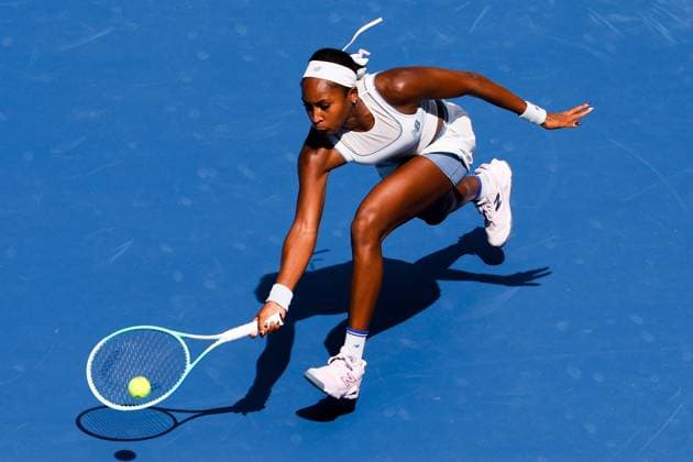 BEIJING, CHINA - SEPTEMBER 26: Coco Gauff of the United States returns a shot in the Women s Singles Round of 64 match against Kamilla Rakhimova of Russia on day 5 of the 2025 China Open at National Tennis Center on September 26, 2025 in Beijing, China.  Copyright: xVCGx 111593310142