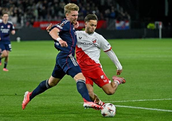 Match Europa League Utrecht - OL PHOTOPQR LE PROGRES Stéphane GUIOCHON - 25 09 2025 - Match Europa League Utrecht - OL -Au Pays Pays à Utrecht match de l Europa League saison 2025-2026 Utrecht - OL ici Pavel Sulc France  Copyright: xPHOTOPQR LExPROGRES MAXPPPxStéphanexGUIOCHONx 20250925LPL8289 20250925LPL8289