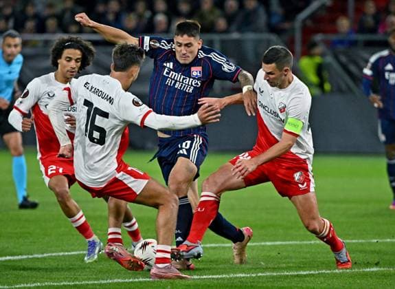 Match Europa League Utrecht - OL PHOTOPQR LE PROGRES Stéphane GUIOCHON - 25 09 2025 - Match Europa League Utrecht - OL -Au Pays Pays à Utrecht match de l Europa League saison 2025-2026 Utrecht - OL ici Martin Satriano France  Copyright: xPHOTOPQR LExPROGRES MAXPPPxStéphanexGUIOCHONx 20250926LPL8309 20250926LPL8309