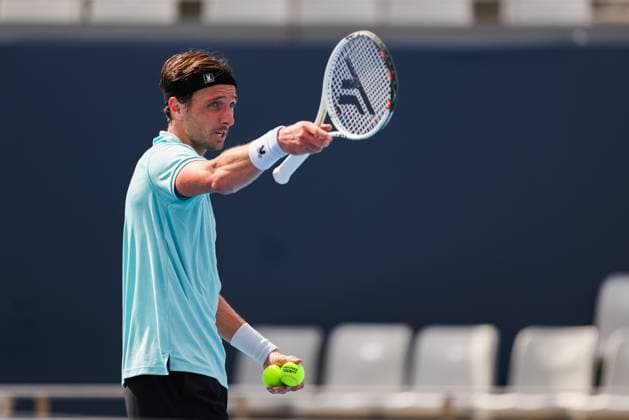 BEIJING, CHINA - SEPTEMBER 26: Arthur Rinderknech of France reacts in the Men s Singles Round of 32 match against David Goffin of Belgium on day 5 of the 2025 China Open at National Tennis Center on September 26, 2025 in Beijing, China.  Copyright: xVCGx 111593316808
