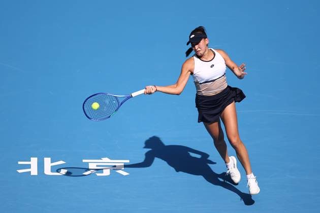 BEIJING, CHINA - SEPTEMBER 26: Kamilla Rakhimova of Russia competes in the Women s Singles Round of 64 match against Coco Gauff of the United States on day 5 of the 2025 China Open at National Tennis Center on September 26, 2025 in Beijing, China.  Copyright: xVCGx 111593317473
