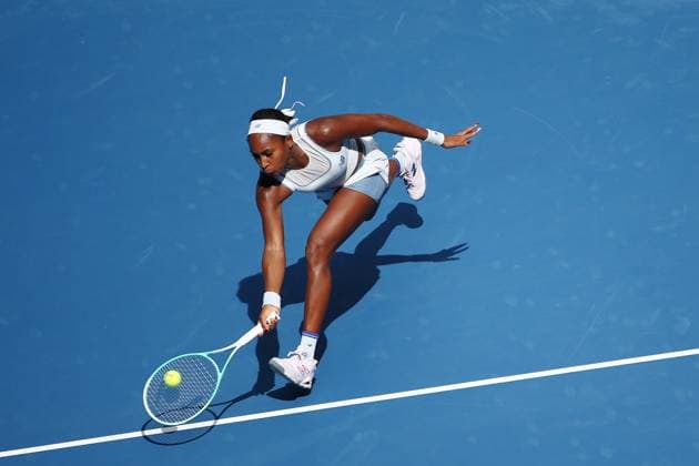 BEIJING, CHINA - SEPTEMBER 26: Coco Gauff of the United States competes in the Women s Singles Round of 64 match against Kamilla Rakhimova of Russia on day 5 of the 2025 China Open at National Tennis Center on September 26, 2025 in Beijing, China.  Copyright: xVCGx 111593317464