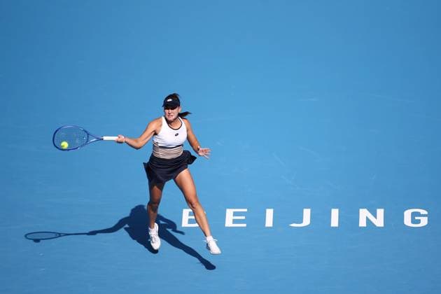 BEIJING, CHINA - SEPTEMBER 26: Kamilla Rakhimova of Russia competes in the Women s Singles Round of 64 match against Coco Gauff of the United States on day 5 of the 2025 China Open at National Tennis Center on September 26, 2025 in Beijing, China.  Copyright: xVCGx 111593317472