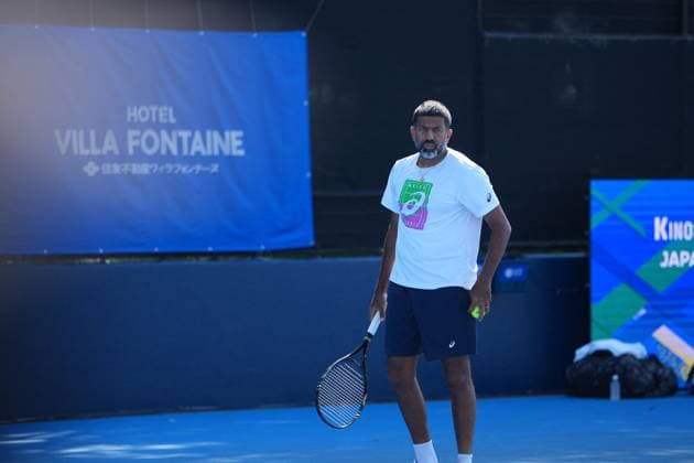 TENNIS - Internazionali di Tennis - Kinoshita Group Japan Open Tennis Championships 2025 India s Rohan Bopanna and partner japan s Takeru Yuzuki???????? during the practise session ahead of their 2nd round match in Men s Doubles in Japan open tennis tournament ATP500 2025 at Ariake Tennis stadium in Tokyo, Japan on September 26, 2025 Tokyo Japan  Copyright: xIPAxSport ABACAx