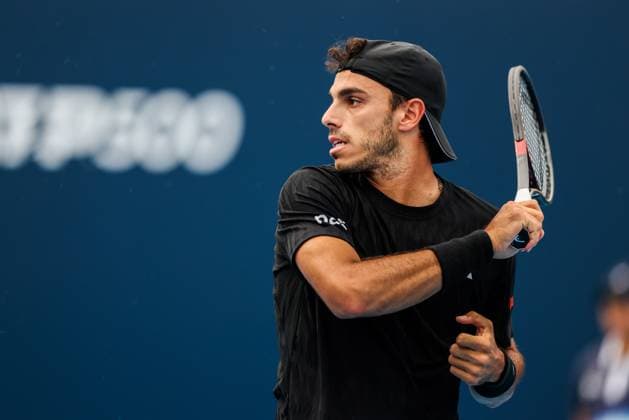 BEIJING, CHINA - SEPTEMBER 26: Francisco Cerundolo of Argentina competes in the Men s Singles Round of 32 match against Learner Tien of the United States on day 5 of the 2025 China Open at National Tennis Center on September 26, 2025 in Beijing, China.  Copyright: xVCGx 111593323931