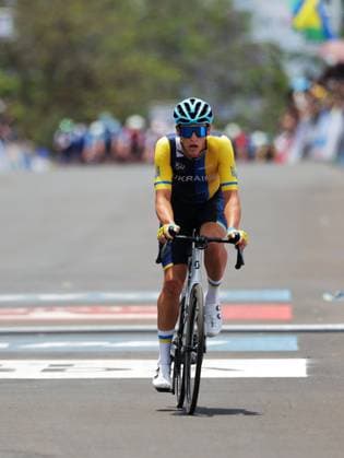 2025 UCI Road World Championships Picture by Alex Whitehead SWpix.com - 26 09 2025 - Cycling - 2025 UCI Road World Championships - Kigali Convention Centre, Kigali, Rwanda - Men Under-23 Road Race - Danylo Kozoriz (Ukraine) Copyright: x xSWpix.comx(t axPhotographyxHubxLtd)xAlexxWhitehead SWpix.comx SWP-3030-7313