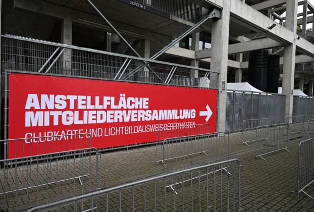 26 09 2025 , xophax, Soccer 1 Bundesliga, 1 FC Koeln First setups at Rhein Energie Stadium for the Annual General Meeting on Saturday, 27 09 2025 DFL DFB REGULATIONS PROHIBIT ANY USE OF PHOTOGRAPHS as IMAGE SEQUENCES and or QUASI VIDEO Koeln