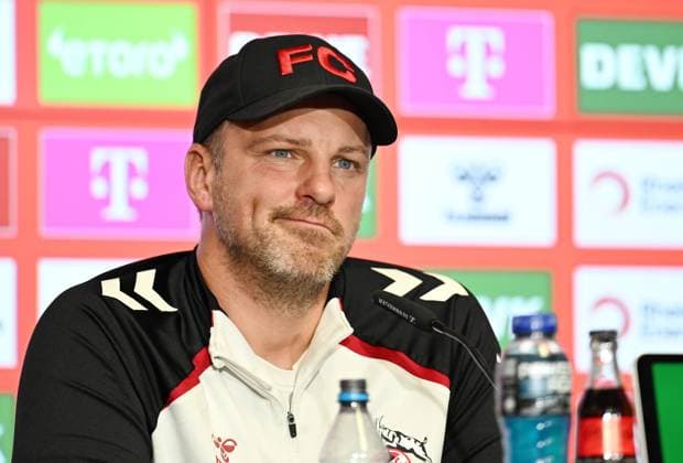 26 09 2025 , xophax, Soccer 1 Bundesliga, 1 FC Koeln 1 FC Köln Press conference before the Stuttgart match FC Coach Lukas Kwasniok DFL DFB REGULATIONS PROHIBIT ANY USE OF PHOTOGRAPHS as IMAGE SEQUENCES and or QUASI VIDEO Koeln