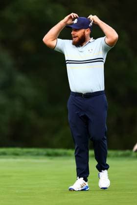 Tyrrell Hatton of Team Europe reacts after a missed putt 2025 Ryder Cup, Day One, Morning Foursomes, Golf, Bethpage Black Golf Course, New York, USA - 26 Sep 2025New York Bethpage Black Golf Course New York (NY) United States of America EDITORIAL USE ONLY No use with unauthorised audio, video, data, fixture lists, club league logos or live services. Online in-match use limited to 120 images, no video emulation. No use in betting, games or single club league player publications. Copyright: xJamesxMarsh Shutterstockx 15500199ao