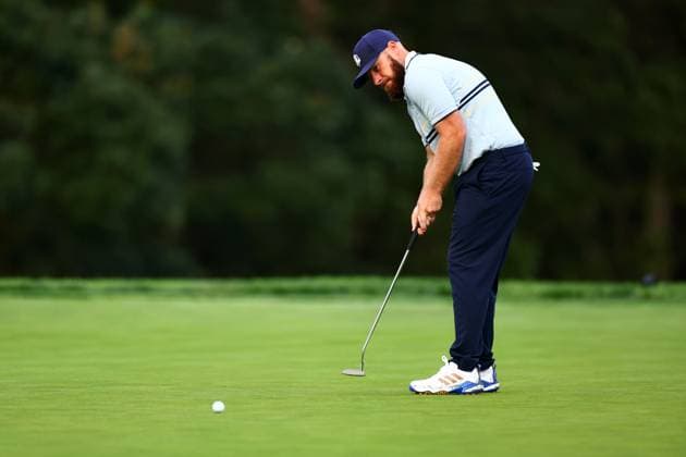 Tyrrell Hatton of Team Europe 2025 Ryder Cup, Day One, Morning Foursomes, Golf, Bethpage Black Golf Course, New York, USA - 26 Sep 2025New York Bethpage Black Golf Course New York (NY) United States of America EDITORIAL USE ONLY No use with unauthorised audio, video, data, fixture lists, club league logos or live services. Online in-match use limited to 120 images, no video emulation. No use in betting, games or single club league player publications. Copyright: xJamesxMarsh Shutterstockx 15500199bu