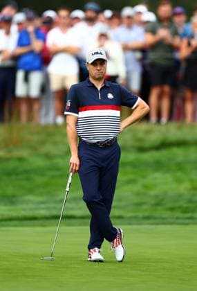 Justin Thomas of Team USA 2025 Ryder Cup, Day One, Morning Foursomes, Golf, Bethpage Black Golf Course, New York, USA - 26 Sep 2025New York Bethpage Black Golf Course New York (NY) United States of America EDITORIAL USE ONLY No use with unauthorised audio, video, data, fixture lists, club league logos or live services. Online in-match use limited to 120 images, no video emulation. No use in betting, games or single club league player publications. Copyright: xJamesxMarsh Shutterstockx 15500199bm