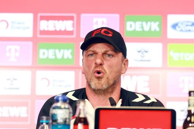 1. FC Köln 1. FC Köln, Pressekonferenz zum Heimspiel gegen den VFB Stuttgart, Lukas Kwasniok (1. FC Köln). 26.09.2025, Bild: