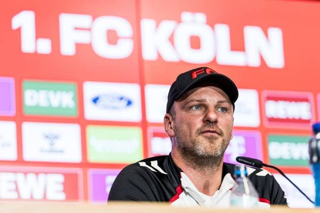 Football, 1st BL, 1. FC Köln, Press conference
