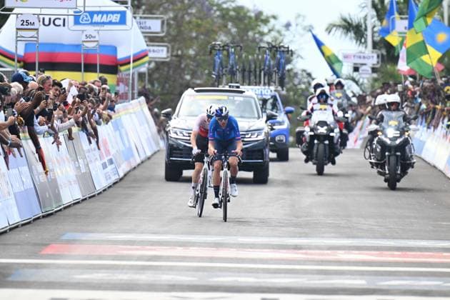 26-09-2025 World Championships U23; 2025, Red Bull - Bora Hansgrohe Development; 2025, Svizzera; Finn, Lorenzo Mark; Huber, Jan; Kigali; 
