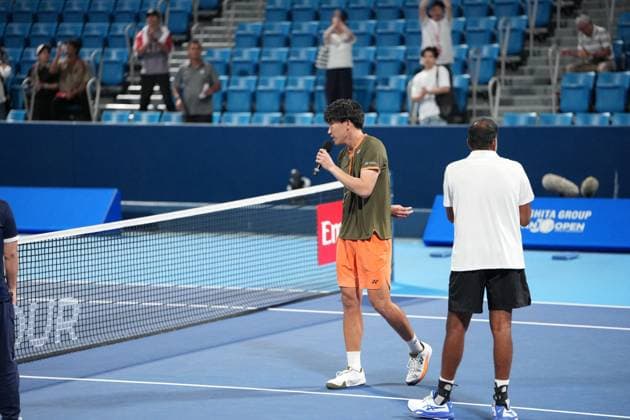 TENNIS - Internazionali di Tennis - Kinoshita Group Japan Open Tennis Championships 2025 India s Rohan Bopanna and Japan s Takeru Yuzuki pair won gainst Argentina s Maximo Gonzalez and Andres Molteni in Men s Doubles 2nd round match in Japan open tennis tournament ATP500 2025 at Ariake Tennis stadium in Tokyo, Japan on September 26, 2025 Tokyo Japan  Copyright: xIPAxSport ABACAx
