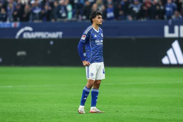 Sports, Football, 2 Bundesliga Season 2025 2026 7 Matchday FC Schalke 04 SpVgg Greuther Fürth 26 09 2025, VELTINS Arena Mertcan Ayhan FC Schalke 04, 43 Gelsenkirchen VELTINS Arena Nordrhein Westfalen Germany