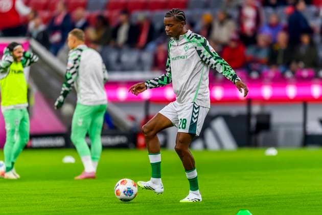 GER, DFB, FC Bayern Muenchen vs SV Werder Bremen 26 09 2025, Allianz Arena, Muenchen, GER, DFB, FC Bayern Muenchen vs SV Werder Bremen , in picture Skelly Alvero Werder Bremen 28 nordphotoxGmbHx xStraubmeier nph00004