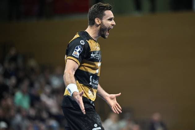 Sebastian Greß HC Elbflorenz 2006, 25 HC Elbflorenz 2006 vs VfL Luebeck Schwartau, 2 Handball Bundesliga Herren, Spielzeit 2025 2026, 26 09 2025 HC Elbflorenz 2006 vs VfL Luebeck Schwartau, 2 Handball Bundesliga Herren, Spielzeit 2025 2026, 26 09 2025 Dresden Copyright: xEibner-Pressefoto xHoepnerx EP_PHR