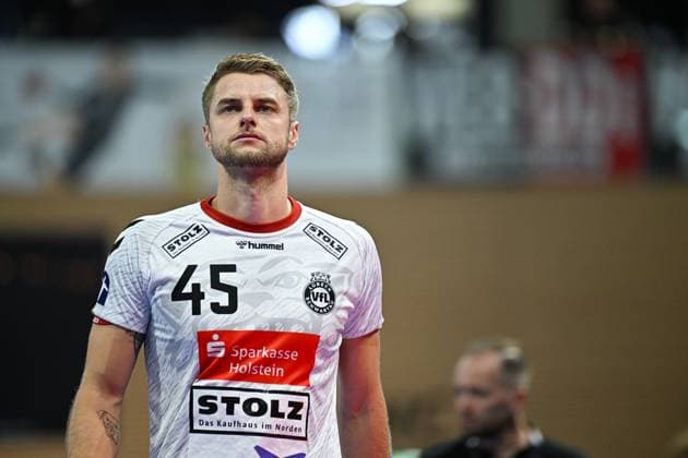 Jan Eric Speckmann VfL Luebeck Schwartau, 45 HC Elbflorenz 2006 vs VfL Luebeck Schwartau, 2 Handball Bundesliga Men, Season 2025 2026, 26 09 2025 HC Elbflorenz 2006 vs VfL Luebeck Schwartau, 2 Handball Bundesliga Men, Season 2025 2026, 26 09 2025 Dresden Copyright: xEibner-Pressefoto xHoepnerx EP_PHR