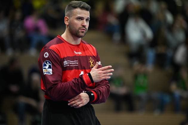 Marino Mallwitz HC Elbflorenz 2006, 1 HC Elbflorenz 2006 vs VfL Luebeck Schwartau, 2 Handball Bundesliga Herren, Spielzeit 2025 2026, 26 09 2025 HC Elbflorenz 2006 vs VfL Luebeck Schwartau, 2 Handball Bundesliga Herren, Spielzeit 2025 2026, 26 09 2025 Dresden Copyright: xEibner-Pressefoto xHoepnerx EP_PHR