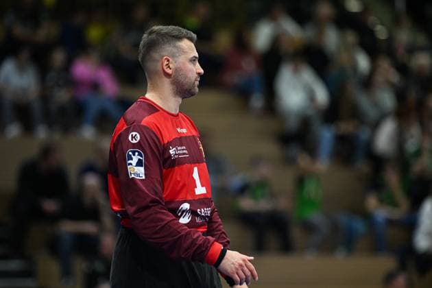 Marino Mallwitz HC Elbflorenz 2006, 1 HC Elbflorenz 2006 vs VfL Luebeck Schwartau, 2 Handball Bundesliga Herren, Spielzeit 2025 2026, 26 09 2025 HC Elbflorenz 2006 vs VfL Luebeck Schwartau, 2 Handball Bundesliga Herren, Spielzeit 2025 2026, 26 09 2025 Dresden Copyright: xEibner-Pressefoto xHoepnerx EP_PHR