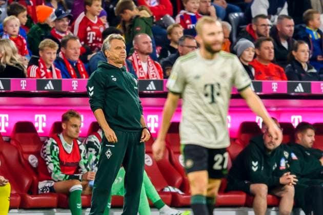 GER, DFB, FC Bayern Muenchen vs SV Werder Bremen 26 09 2025, Allianz Arena, Muenchen, GER, DFB, FC Bayern Muenchen vs SV Werder Bremen , in picture Horst Steffen coach Werder Bremen nordphotoxGmbHx xStraubmeier nph00004
