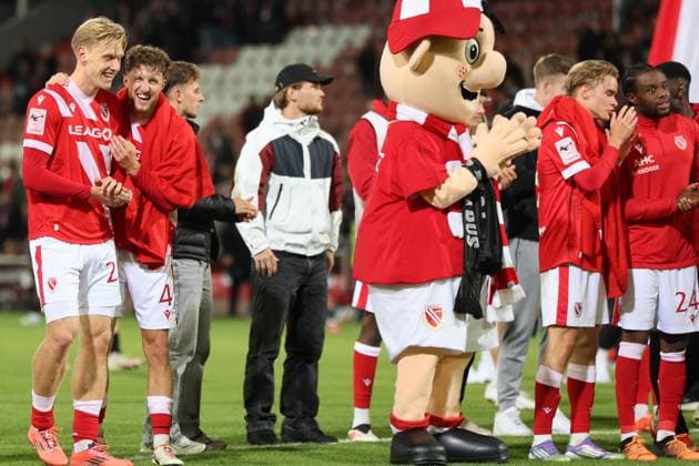 Energie celebrates victory Football 3 Liga 2025 2026 FC Energie Cottbus VfB Stuttgart II