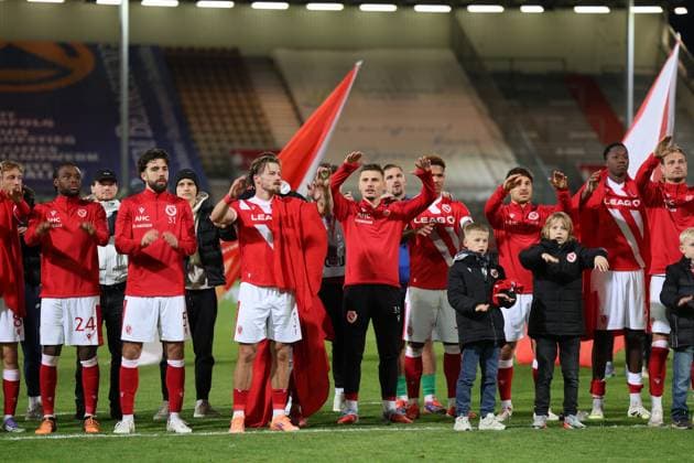 Energie celebrates victory Football 3 Liga 2025 2026 FC Energie Cottbus VfB Stuttgart II