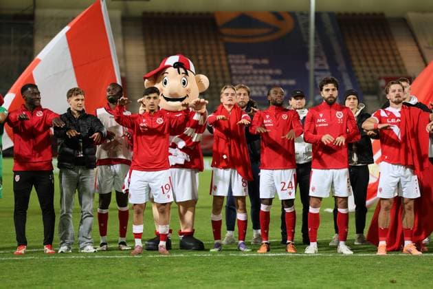 Energie celebrates victory Football 3 Liga 2025 2026 FC Energie Cottbus VfB Stuttgart II