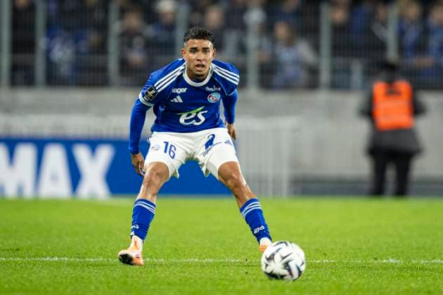 FOOTBALL: Ligue 1 Racing Strasbourg vs Marseille. 26 09 2025 STADE DE LA MEINAU Kendry Paez 16 (RCS)  Copyright: xelyxandroxcegarrax