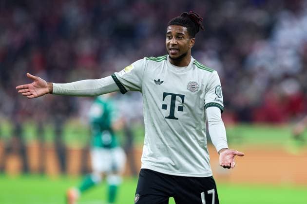 Soccer 1 Bundesliga 5 Matchday FC Bayern Munich SV Werder Bremen on 26 09 2025 at the Allianz Arena in Munich Michael Olise Munich DFL regulations prohibit any use of photographs as image sequences and or quasi video xMSx