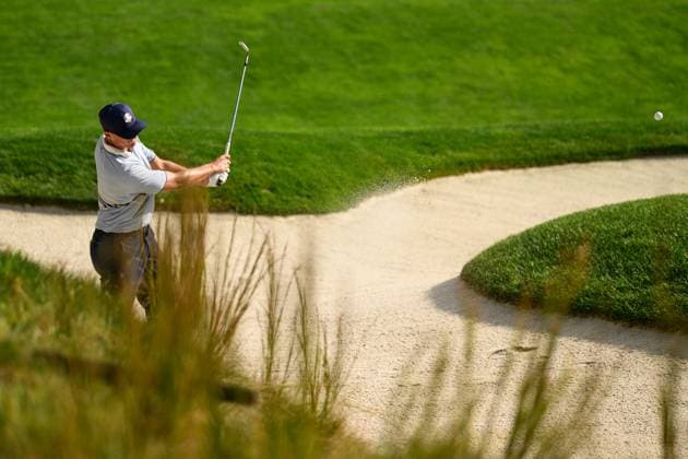 250926 Ludvig Aberg of Team Europe during a foursome match on day 1 of the Ryder Cup on September 26, 2025 in New York Photo Jesper Zerman BILDBYRAN kod JZ JZ0617 golf ryder cup day 1 bbeng  Copyright: JESPERxZERMAN BB250926JZ047