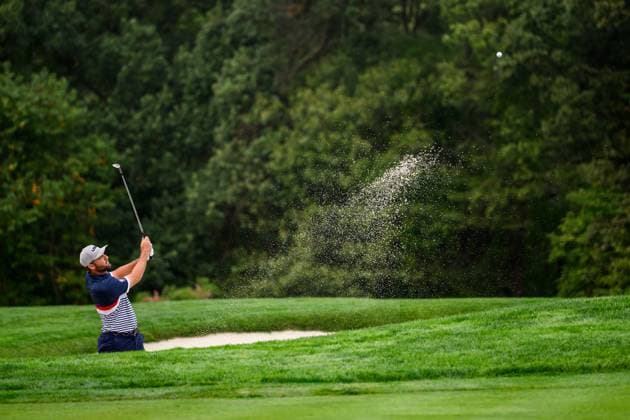 250926 Scottie Scheffler of Team USA during a foursome match on day 1 of the Ryder Cup on September 26, 2025 in New York Photo Jesper Zerman BILDBYRAN kod JZ JZ0617 golf ryder cup day 1 bbeng  Copyright: JESPERxZERMAN BB250926JZ081