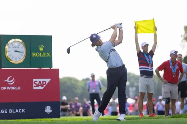 September 26, 2025, Farmingdale, Ny, United States: FARMINGDALE, NY - SEPTEMBER 26: Tommy Fleetwood of Team Europe tees off on hole 10 during the Ryder Cup - Afternoon Fourball Matches at Bethpage Black Golf Course on September 26, 2025 in Farmingdale, NY. Ryder Cup - Afternoon Fourball Matches  - ZUMAt139 20250926_aaa_t139_130 Copyright: xAlxChang IsixPhotosx