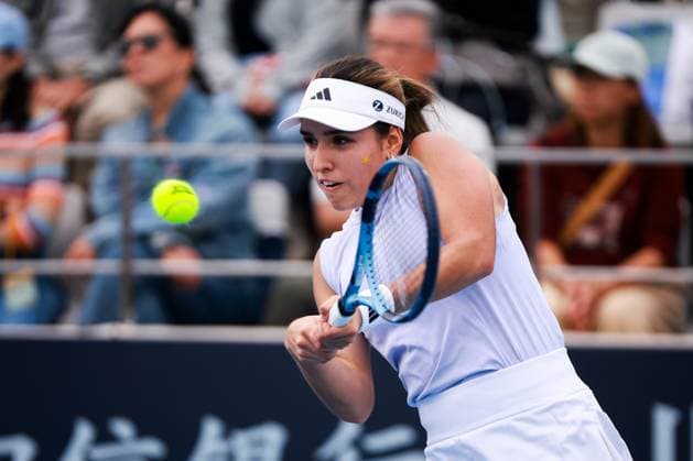 BEIJING, CHINA - SEPTEMBER 27: Camila Osorio of Colombia competes in the Women s Singles Round of 64 match against Anna Kalinskayaya on day 6 of the 2025 China Open at National Tennis Center on September 27, 2025 in Beijing, China.  Copyright: xVCGx 111593503422