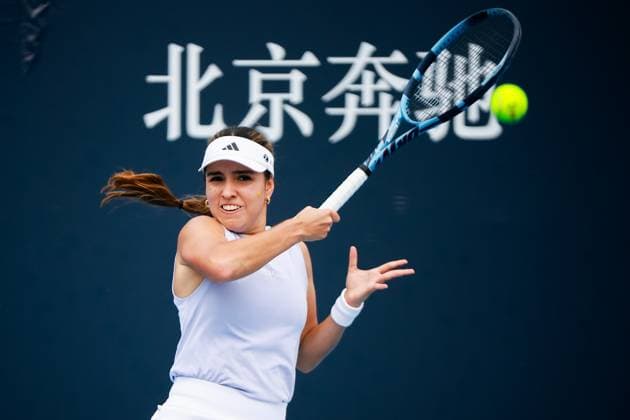 BEIJING, CHINA - SEPTEMBER 27: Camila Osorio of Colombia competes in the Women s Singles Round of 64 match against Anna Kalinskayaya on day 6 of the 2025 China Open at National Tennis Center on September 27, 2025 in Beijing, China.  Copyright: xVCGx 111593503230
