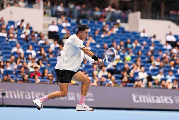 BEIJING, CHINA - SEPTEMBER 27: Terence Atmane of France competes in the Men s Singles Round of 16 match against Jannik Sinner of Italy on day 6 of the 2025 China Open at National Tennis Center on September 27, 2025 in Beijing, China.  Copyright: xVCGx 111593515356