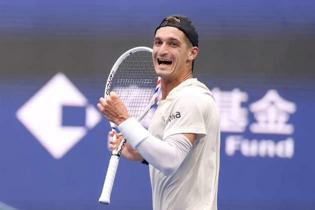 BEIJING, CHINA - SEPTEMBER 27: Terence Atmane of France reacts in the Men s Singles Round of 16 match against Jannik Sinner of Italy on day 6 of the 2025 China Open at National Tennis Center on September 27, 2025 in Beijing, China.  Copyright: xVCGx 111593516762