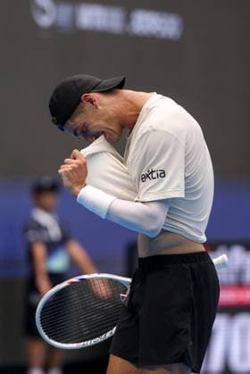 BEIJING, CHINA - SEPTEMBER 27: Terence Atmane of France reacts in the Men s Singles Round of 16 match against Jannik Sinner of Italy on day 6 of the 2025 China Open at National Tennis Center on September 27, 2025 in Beijing, China.  Copyright: xVCGx 111593517014