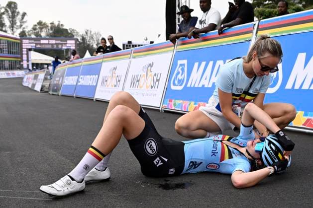 UCI 2025 Road World Championship, WM, Weltmeisterschaft Kigali 27 09 2025 KIGALI, RWANDA - SEPTEMBER 27 : Laurijssen Sanne (BEL) during the Women Junior cycling road race of the UCI Road World Championships 2025 92nd edition an UCI World Championships cycling race of 74.6 km with start in Kigali and finish in Kigali on September 27, 2025 in Kigali, Rwanda, 27 09 2025 Kigali Rwanda  Copyright: xJanxDexMeuleneirx