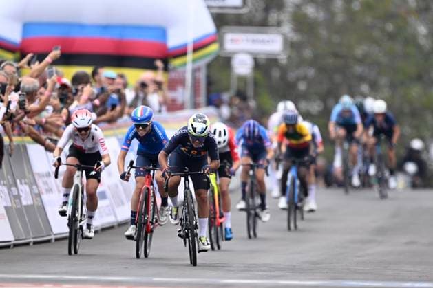 UCI 2025 Road World Championship, WM, Weltmeisterschaft Kigali 27 09 2025 KIGALI, RWANDA - SEPTEMBER 27 : Ostiz Taco Paula (ESP) during the Women Junior cycling road race of the UCI Road World Championships 2025 92nd edition an UCI World Championships cycling race of 74.6 km with start in Kigali and finish in Kigali on September 27, 2025 in Kigali, Rwanda, 27 09 2025 Kigali Rwanda  Copyright: xJanxDexMeuleneirx