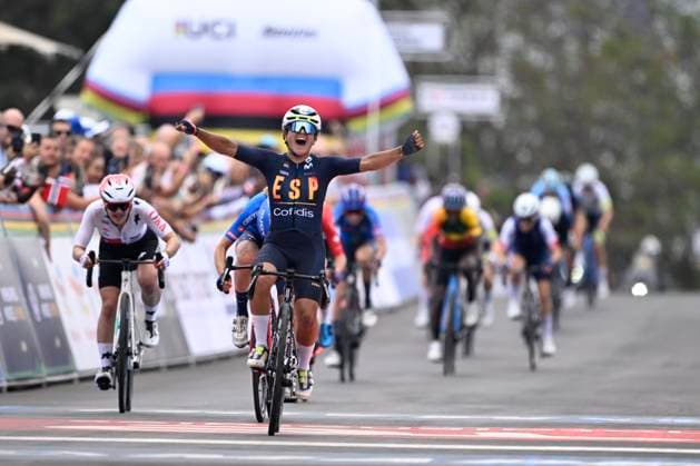 UCI 2025 Road World Championship, WM, Weltmeisterschaft Kigali 27 09 2025 KIGALI, RWANDA - SEPTEMBER 27 : Ostiz Taco Paula (ESP) during the Women Junior cycling road race of the UCI Road World Championships 2025 92nd edition an UCI World Championships cycling race of 74.6 km with start in Kigali and finish in Kigali on September 27, 2025 in Kigali, Rwanda, 27 09 2025 Kigali Rwanda  Copyright: xJanxDexMeuleneirx