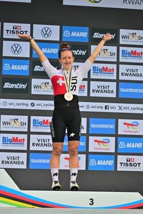 GROSSMANN Anja Road Race Women Junior Road World Championships Rwanda Third place GROSSMANN Anja Switzerland, Switzerland Road Race Women Junior Road World Championships Rwanda Women Junior Road Race 74 0 UCI Road World Championships 2025 in Kigali Rwanda 2025 UCI Road World Championships Kigali Rwanda 27 09 2025
