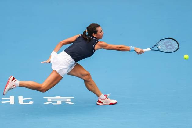 BEIJING, CHINA - SEPTEMBER 27: Ajla Tomljanovic of Australia competes in the Women s Singles Round of 64 match against Jessica Pegula of the United States on day 6 of the 2025 China Open at National Tennis Center on September 27, 2025 in Beijing, China.  Copyright: xVCGx 111593519735