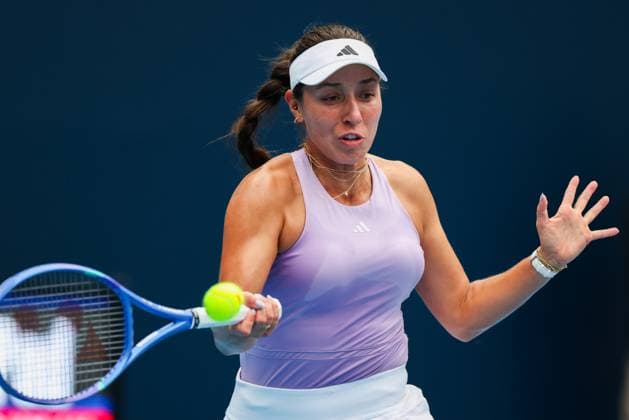 BEIJING, CHINA - SEPTEMBER 27: Jessica Pegula of the United States competes in the Women s Singles Round of 64 match against Ajla Tomljanovic of Australia on day 6 of the 2025 China Open at National Tennis Center on September 27, 2025 in Beijing, China.  Copyright: xVCGx 111593524354