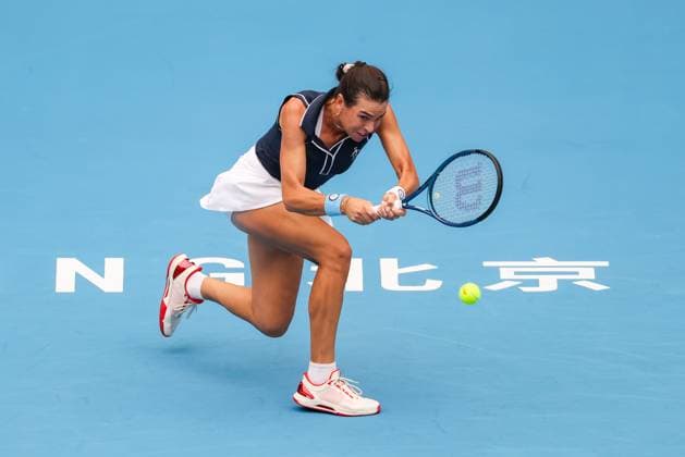 BEIJING, CHINA - SEPTEMBER 27: Ajla Tomljanovic of Australia competes in the Women s Singles Round of 64 match against Jessica Pegula of the United States on day 6 of the 2025 China Open at National Tennis Center on September 27, 2025 in Beijing, China.  Copyright: xVCGx 111593519660