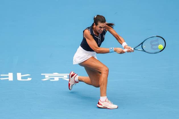 BEIJING, CHINA - SEPTEMBER 27: Ajla Tomljanovic of Australia competes in the Women s Singles Round of 64 match against Jessica Pegula of the United States on day 6 of the 2025 China Open at National Tennis Center on September 27, 2025 in Beijing, China.  Copyright: xVCGx 111593519717