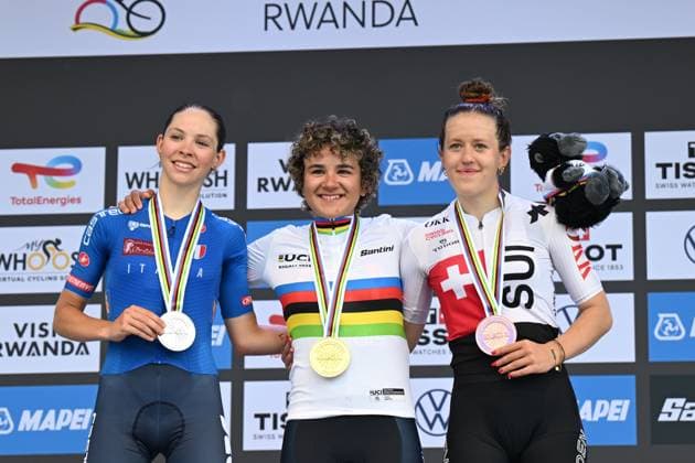 27-09-2025 World Championships Junior Women; 2025, Spain; 2025, Italia; 2025, Svizzera; Ostiz, Paula; Pegolo, Chantal; Grossmann, Anja; Kigali; 