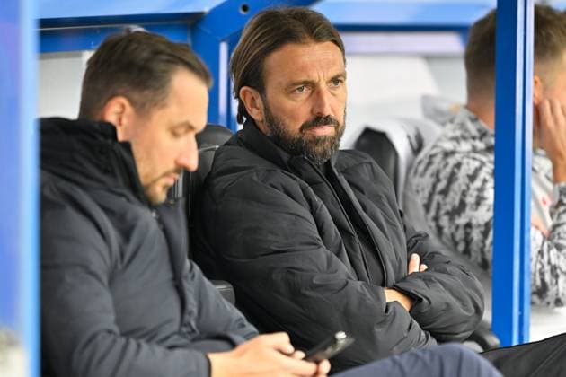 Paderborn, Home Deluxe Arena, 27 09 25, GER, Herren, 2 Bundesliga, Saison 2025 2026, SC Paderborn 07 1 FC Kaiserslautern Bild v li Sportdirektor Marcel KLOS Kaiserslautern und Geschaeftsfuehrer Thomas HENGEN Kaiserslautern DFL regulations prohibit any use of photographs as image sequences and or quasi video NRW Deutschland